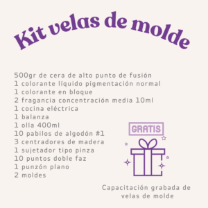 Kit velas de molde